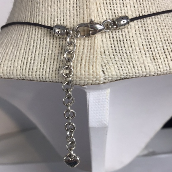 Brighton necklace cross w/faith inscribed silver - Picture 4 of 5